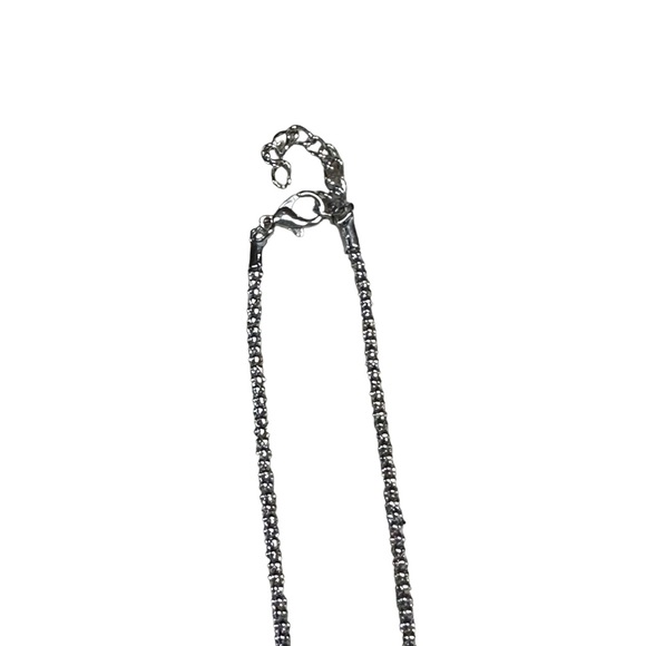 Asymmetrical Design Chunky Turquoise and Silver Necklace - Picture 6 of 6